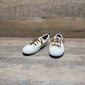 Sperry Crest Vibe Linen/Oat Canvas Sneaker Women's Size 7.5